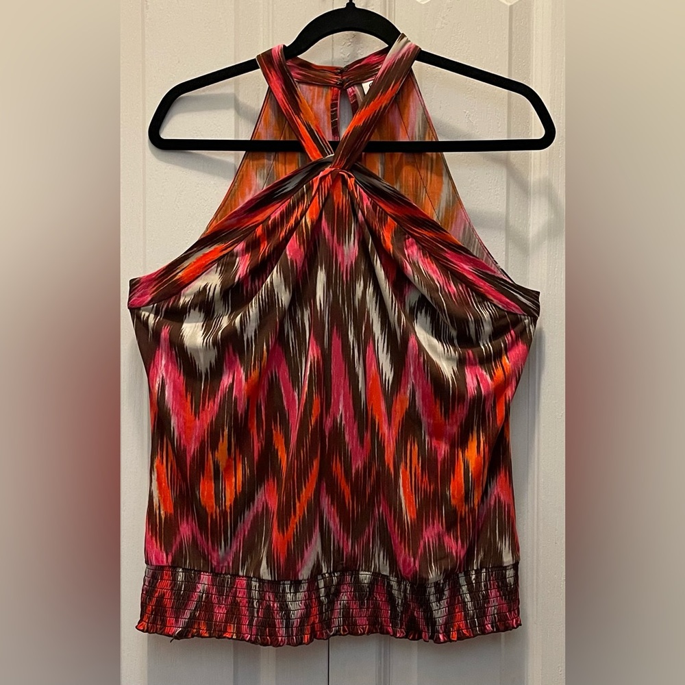 𝅺CATO Twisted Front Halter Top Large